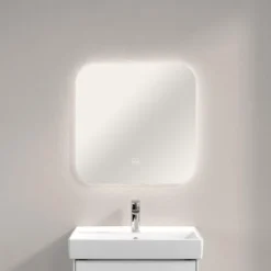 Villeroy & Boch More To See Lite Curved LED Bathroom Mirror 600 X 600mm | Modern Illuminated Bathroom Accessory -Bathroom Sales Shop VB MORE TO SEE LITE 600x600 CURVED 3