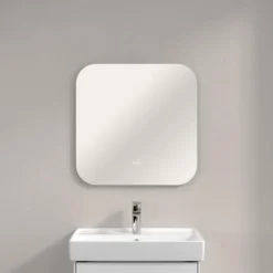 Villeroy & Boch More To See Lite Curved LED Bathroom Mirror 600 X 600mm | Modern Illuminated Bathroom Accessory -Bathroom Sales Shop VB MORE TO SEE LITE 600x600 CURVED 4