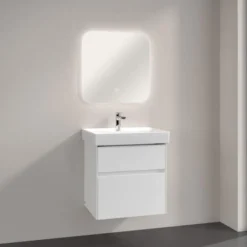 Villeroy & Boch More To See Lite Curved LED Bathroom Mirror 600 X 600mm | Modern Illuminated Bathroom Accessory -Bathroom Sales Shop VB MORE TO SEE LITE 600x600 CURVED 5