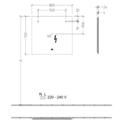 Villeroy & Boch More To See Lite Rectangle LED Bathroom Mirror 800 X 750mm – Elegant & Functional Bathroom Lighting -Bathroom Sales Shop VB MORE TO SEE LITE 800x750 RECTANGLE TECH