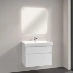 Villeroy & Boch More To See Lite Curved LED Bathroom Mirror 800 X 800mm - Modern Illuminated Mirror for Stylish Bathrooms -Bathroom Sales Shop VB MORE TO SEE LITE 800x800 CURVED 5
