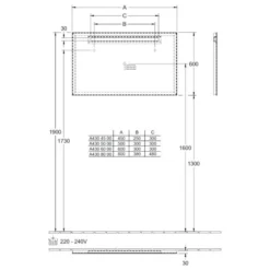 Villeroy & Boch More To See One LED Bathroom Mirror 600 x 600mm - Modern Illuminated Bathroom Accessory -Bathroom Sales Shop VB MORE TO SEE RECTANGLE LIGHT UP TECH 1 2