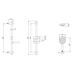 Villeroy & Boch Complete Concealed Shower Set With Riser Rail Round Chrome | Premium Showering Solution -Bathroom Sales Shop VB UNIVERSAL SHOWER SET ROUND TECH
