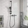 Villeroy & Boch Square Thermostatic Exposed Shower Set with Riser Rail in Matt Black 1 Villeroy & Boch Square Thermostatic Exposed Shower Set with Riser Rail in Matt Black -Bathroom Sales Shop VBSSPACK10 Black