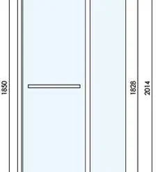 ABACUS E Series 700mm Hinged Walk In Shower Screen with Return Panel -Bathroom Sales Shop VEGE 10 1105 D