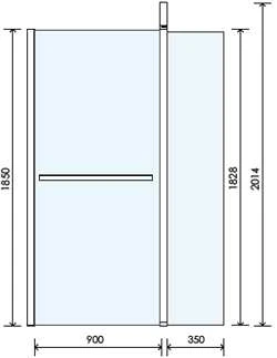 ABACUS Direct E Series 900mm Walk In Shower Screen with Hinged Return - Premium Shower Enclosure 4 ABACUS Direct E Series 900mm Walk In Shower Screen with Hinged Return - Premium Shower Enclosure - Image 2