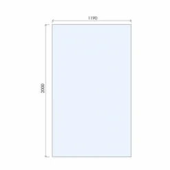 ABACUS 8mm Wetroom Shower Screen Glass 1190mm - Premium Walk-In Shower Enclosure -Bathroom Sales Shop VEGX 00 0860 TECH