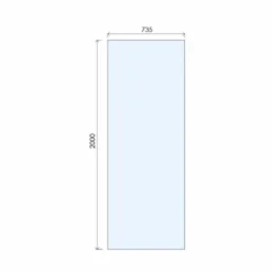 ABACUS 10mm Glass Panels for Wetrooms - 735mm | Durable Wetroom Shower Enclosure Panels -Bathroom Sales Shop VEGX 00 1030 TECH rd