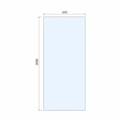 ABACUS 10mm Tempered Glass Panel for Wetrooms - 890mm | Premium Shower Enclosure Solution -Bathroom Sales Shop VEGX 00 1045 TECH rd