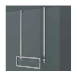 ABACUS Vessini X Series Wetroom Glass Towel Hanging Bar with Glass Shelf - Modern Bathroom Accessory