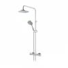 ABACUS Emotion Dual Head Thermostatic Shower VESK-65-0010 - Rigid Riser Shower Kit with Advanced Temperature Control