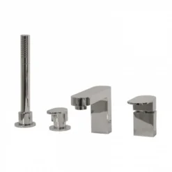 ABACUS KI 4 Hole Deck Mounted Chrome Bath Mixer Tap - Premium Bathroom Tap with Sleek Design