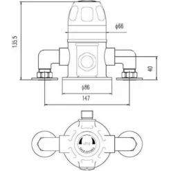 Nuie Exposed Sequential Thermostatic Shower Valve - Premium Bathroom Fitting -Bathroom Sales Shop VSQ1 TECH