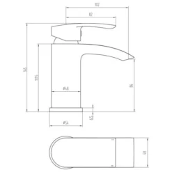 Venetian Basin Mixer - Modern Chrome Bathroom Tap with Ceramic Disc 8 Venetian Basin Mixer - Modern Chrome Bathroom Tap with Ceramic Disc -Bathroom Sales Shop Venetian Basin Tap LD2