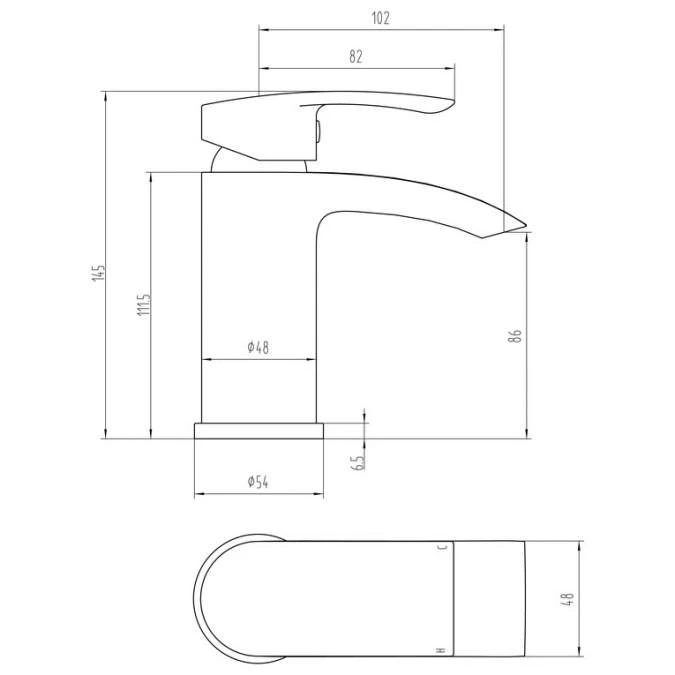 Venetian Basin Mixer - Modern Chrome Bathroom Tap with Ceramic Disc 5 Venetian Basin Mixer - Modern Chrome Bathroom Tap with Ceramic Disc - Image 3