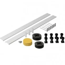 Vantage 2000 Brushed Brass Sliding Shower Door 1200mm - Easy Clean & Stylish Design -Bathroom Sales Shop Volente Leg Set Panels 1