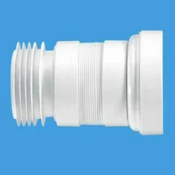 McAlpine Straight Flexible WC Connector 180 - 470mm - WC-F26R | Toilet Wastes & Traps