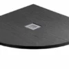 MX Minerals 900 X 900mm Jet Black Slate Effect Quadrant Shower Tray | Premium Quality | Easy Installation -Bathroom Sales Shop X2G 2