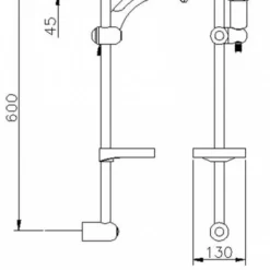 Ultra Nuie Dune Bar Low Pressure Shower Valve With Slider Rail Kit | Bar Mixer Shower | Modern Design | Easy Installation -Bathroom Sales Shop a3910 showers v1 ld