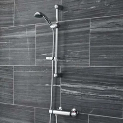 Ultra Nuie Dune Bar Low Pressure Shower Valve With Slider Rail Kit | Bar Mixer Shower | Modern Design | Easy Installation