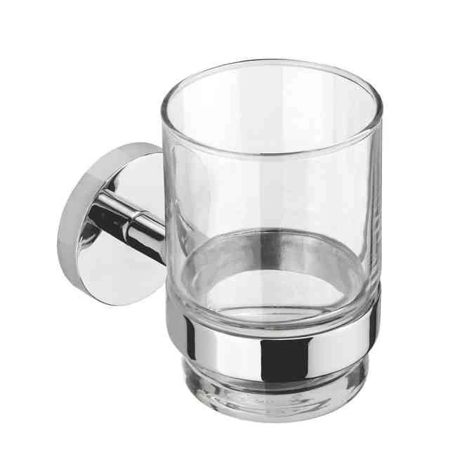 Croydex Pendle Tumbler Glass & Holder - Chrome - Flexi-Fix for Modern Bathrooms 3 Croydex Pendle Tumbler Glass & Holder - Chrome - Flexi-Fix for Modern Bathrooms