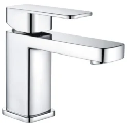Alabio Basin Mixer with Click-Clack Waste - Modern Bathroom Tap
