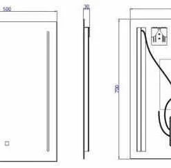 Highlife Appin 600x800mm LED Bathroom Mirror with Modern Design - Accessories/Bathroom Mirrors/LED Bathroom Mirrors -Bathroom Sales Shop appin 47660 mirror tech