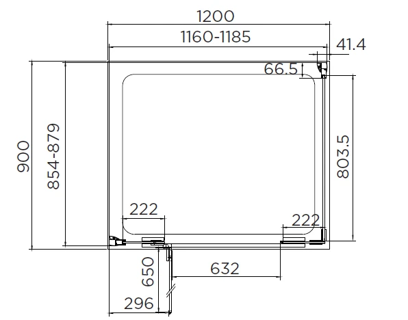 Aquadart Inline 1200 X 900mm 2-Sided Hinge Door Shower Enclosure with Side Panel - Modern & Durable 5 Aquadart Inline 1200 X 900mm 2-Sided Hinge Door Shower Enclosure with Side Panel - Modern & Durable - Image 3