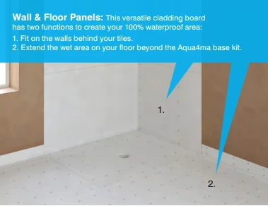 Kudos Aqua4ma Wall & Floor Panels 1200 X 800 X 15mm Pack Of Two - Premium Wet Room Kit 5 Kudos Aqua4ma Wall & Floor Panels 1200 X 800 X 15mm Pack Of Two - Premium Wet Room Kit - Image 3