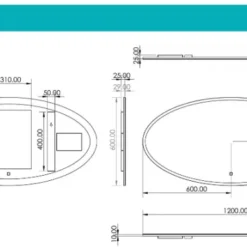 HIB Arena 120 Ambient Oval LED Bathroom Mirror 600 X 1200mm - Modern LED Bathroom Accessory 7 HIB Arena 120 Ambient Oval LED Bathroom Mirror 600 X 1200mm - Modern LED Bathroom Accessory -Bathroom Sales Shop arena 120 tech