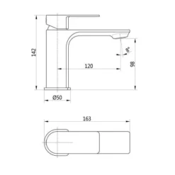 Bali Basin Mixer Tap - Stylish Matt Black Finish | High-Quality Bathroom Taps -Bathroom Sales Shop bali basin mixer tech 1