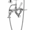 Bayswater Lever Dome Bath Shower Mixer - White/Chrome | Premium Bathroom Taps -Bathroom Sales Shop bayt304