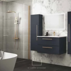 Aquadart 800mm Wetroom 10 Shower Screen | Durable & Stylish Walk-In Shower Glass -Bathroom Sales Shop brushed brass aq8412