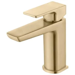 Buff Mono Basin Tap - Brushed Brass | Premium Bathroom Tap