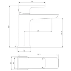 Buff Mono Basin Tap - Brushed Brass | Premium Bathroom Tap -Bathroom Sales Shop buff basin tap tech