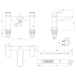 Chrome Buff Bath Shower Mixer - Stylish Shower Kit for Modern Bathrooms -Bathroom Sales Shop buff bath shower mixer tech