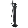 Buff Matt Black Floor Standing Bath/Shower Mixer - Stylish & Modern Bathroom Tap -Bathroom Sales Shop buff floorstanding bath shower mixer black