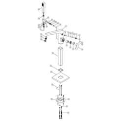 Buff Floor Standing Bath/Shower Mixer in Brushed Brass - Premium Bathroom Tap -Bathroom Sales Shop buff floorstanding bath shower mixer parts