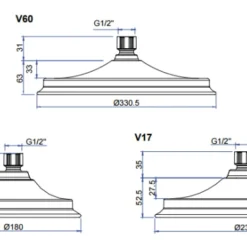 Burlington Avon Gold Traditional Exposed Shower Valve Kit - BAF3SGOLD | Premium Shower Valve 11 Burlington Avon Gold Traditional Exposed Shower Valve Kit - BAF3SGOLD | Premium Shower Valve -Bathroom Sales Shop burlinton fixed head tech 3
