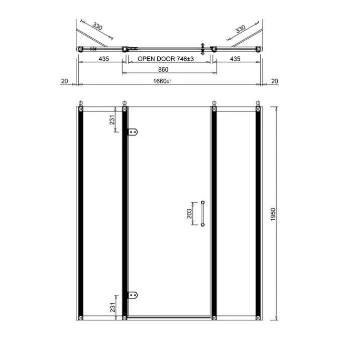900mm Traditional Hinged Shower Door - Burlington C21 - Elegant & Durable 4 900mm Traditional Hinged Shower Door - Burlington C21 - Elegant & Durable - Image 2