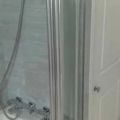 Four Fold Bath Screen - 1450 X 886mm - Cleargreen - Folding Shower Screen for Bathrooms -Bathroom Sales Shop cleargreen bs5 3