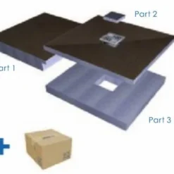 ABACUS Raised Tray Wetroom Kit 1 - 1850 x 900mm | Premium Wet Room Solution -Bathroom Sales Shop concept1raised