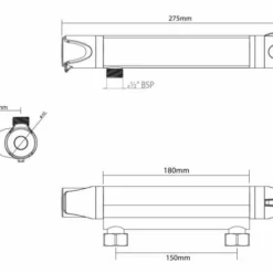 Triton Dene Cool Touch Thermostatic Bar Mixer Shower - Low Pressure | Modern Design | Easy Installation -Bathroom Sales Shop dene bar mixer tech