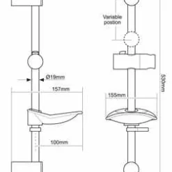 Triton Dene Cool Touch Thermostatic Bar Mixer Shower - Low Pressure | Modern Design | Easy Installation -Bathroom Sales Shop dene shower rail tech