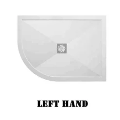Ultra-Slim 1000 X 800mm Offset Quadrant Shower Tray - Left Hand | Modern & Durable Shower Base -Bathroom Sales Shop designer offset quad lh 1
