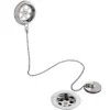 Hudson Reed Chrome Retainer Bath Waste with Metal Plug & Ball Chain | Durable Bathroom Plumbing Solution -Bathroom Sales Shop e347 bath waste