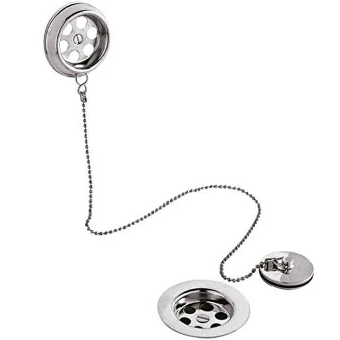 Hudson Reed Chrome Retainer Bath Waste with Metal Plug & Ball Chain | Durable Bathroom Plumbing Solution 3 Hudson Reed Chrome Retainer Bath Waste with Metal Plug & Ball Chain | Durable Bathroom Plumbing Solution