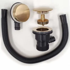 Easyclean Sprung Plug Bath Waste - Brushed Brass - Nuie | Premium Bathroom Plumbing -Bathroom Sales Shop e827 1
