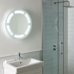 Rockland Round Illuminated Bathroom Mirror - 600mm - Eastbrook | LED Bathroom Mirror -Bathroom Sales Shop eastbrook rockland