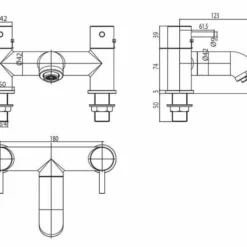 Sagittarius Ergo Bath Filler Tap - Modern Design, High Performance -Bathroom Sales Shop el 304 c tech